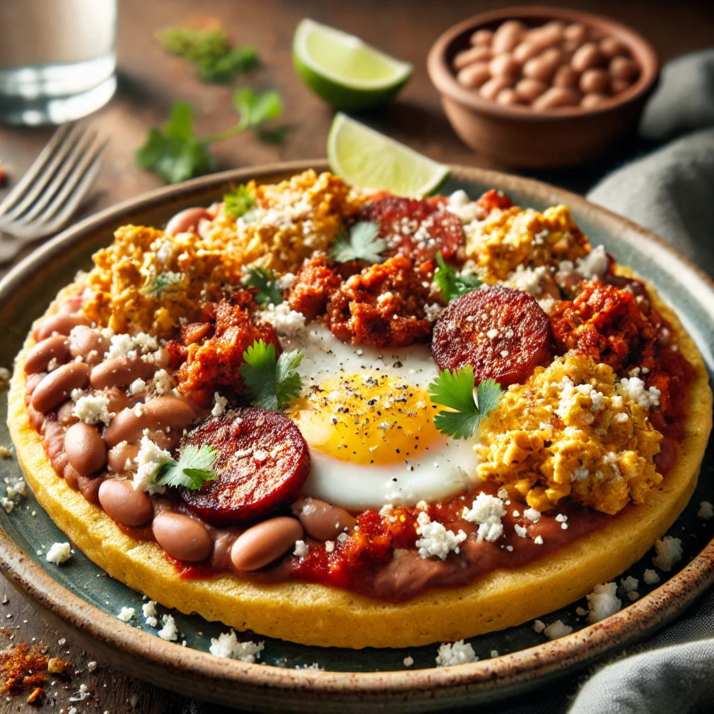 Sopes mit Chorizo und Rührei