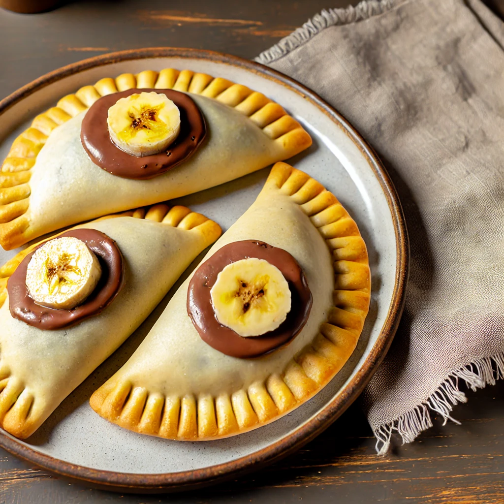 Süße Empanadas mit Schokolade und Banane